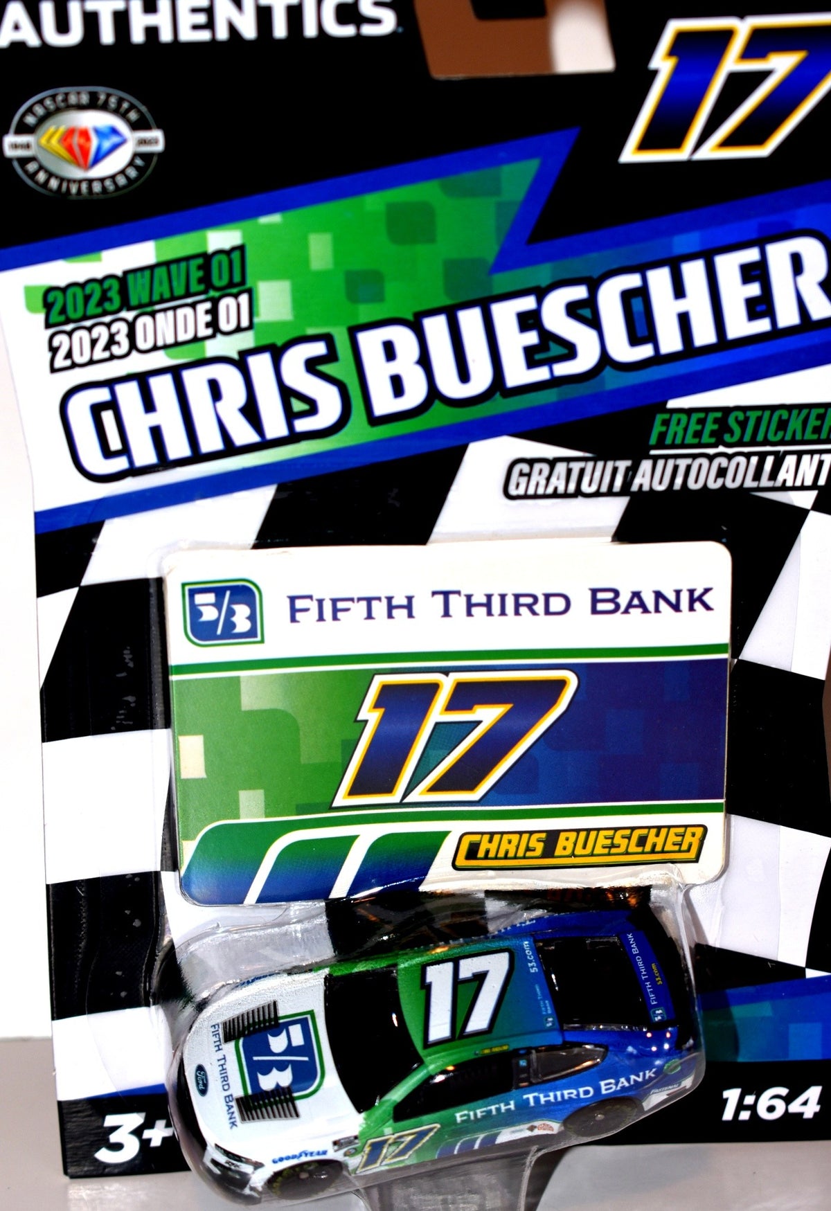 Lionel NASCAR Authentics - Chris Buescher Fifth Third Bank Ford Mustang