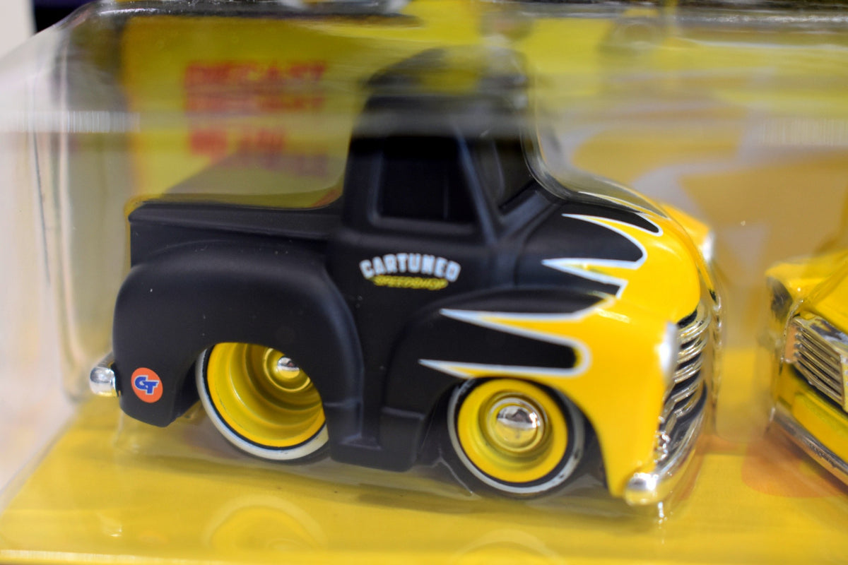 MGA Entertainment - CarTuned Moon Equipped GM Truck Set - 53 Chevy Pickup Truck & 57 GMC Panel Truck