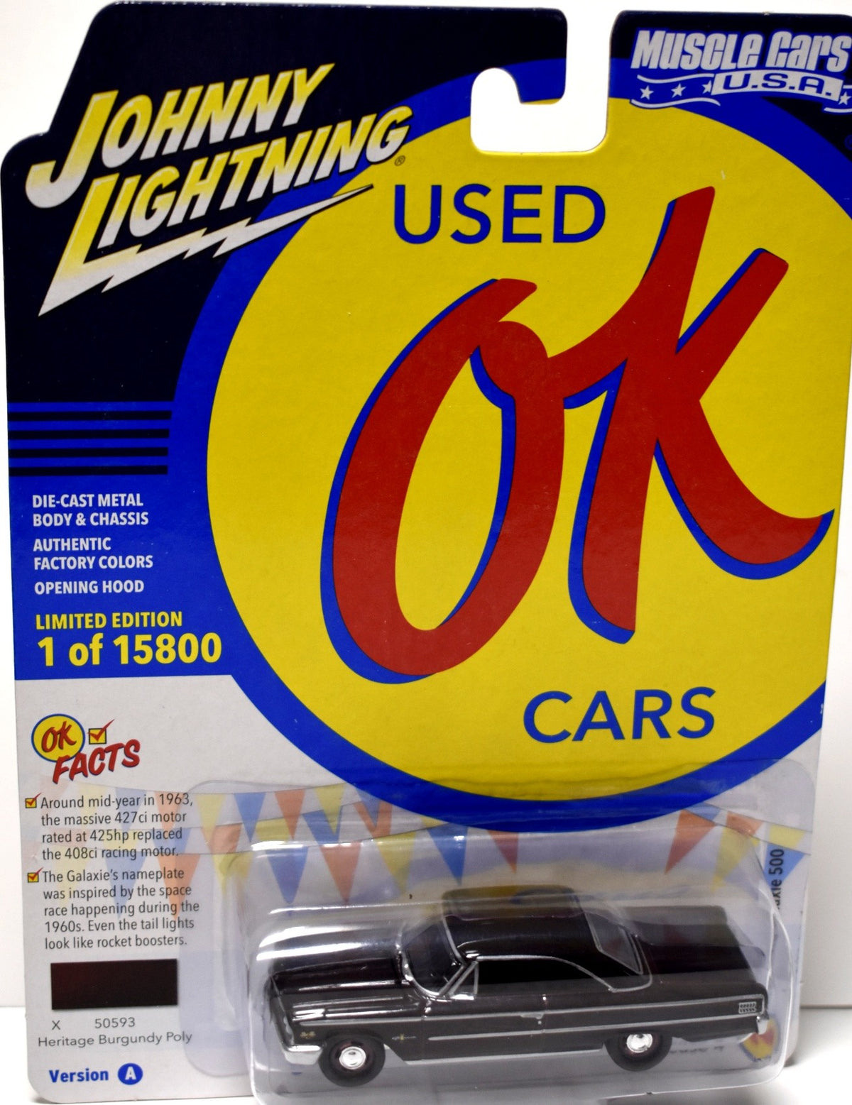 Johnny Lightning Muscle Cars USA -  1963 Ford Galaxie 500