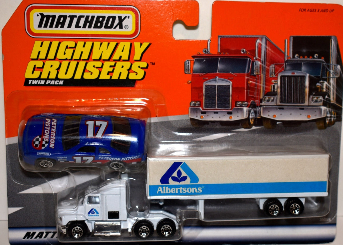 Matchbox Highway Cruisers Set with the Albertsons Ford Aeromax and NASCAR Ford Thunderbird