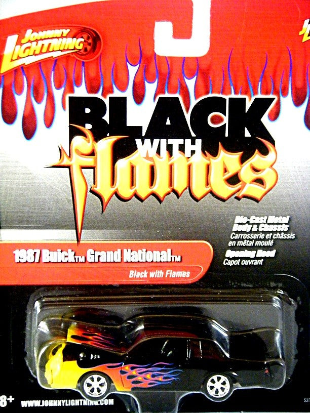 Johnny Lightning 2.0 Series Black with Flames - 1987 Buick Grand National Regal
