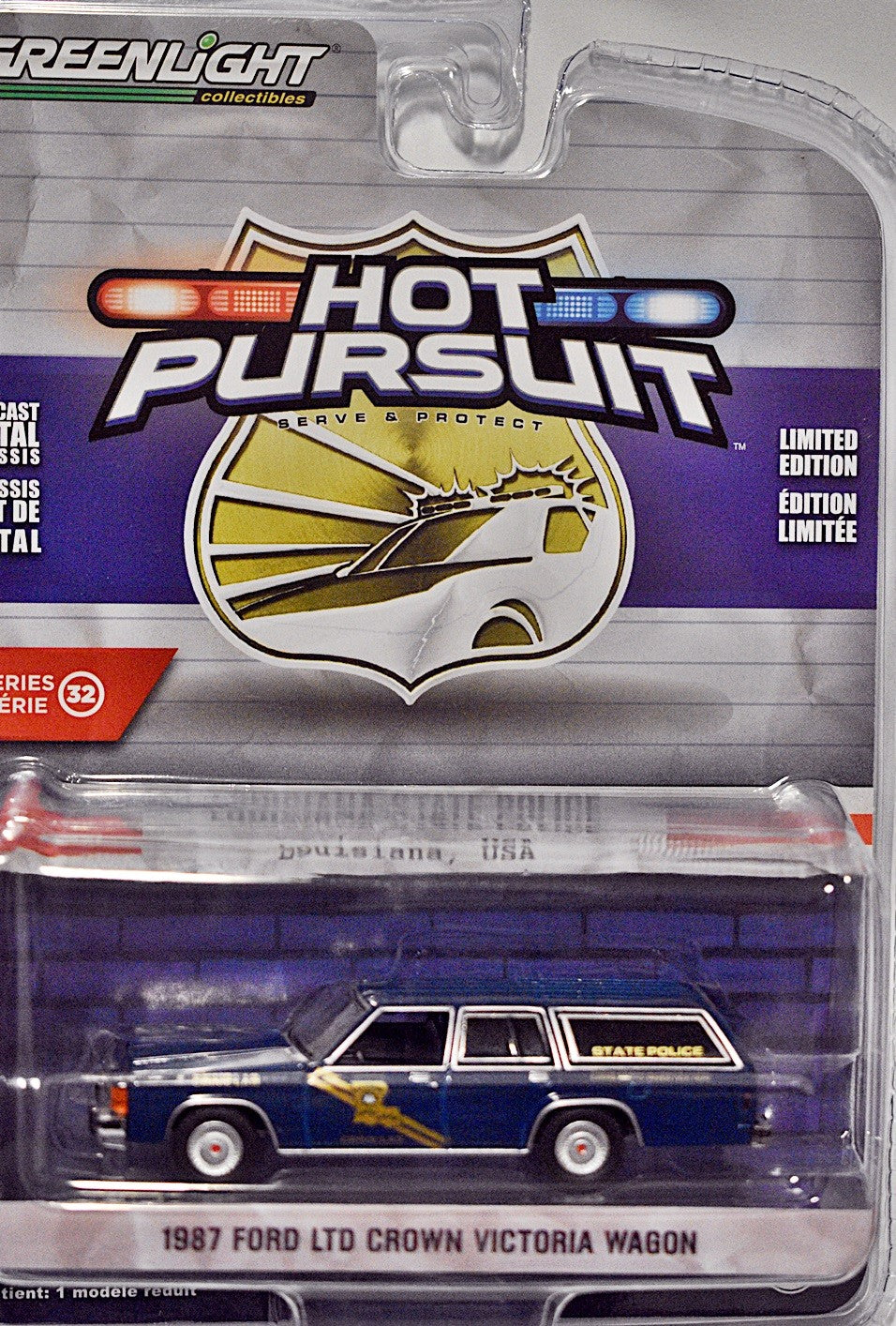 Greenlight -  Hot Pursuit - Louisiana State Police  Ford LTD Crown Vic Police Wagon
