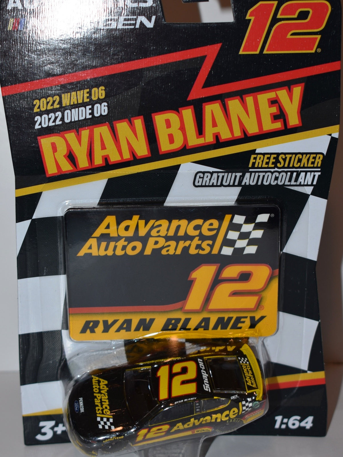 NASCAR Authentics - Ryan Blaney Advanced Auto Parts Ford Mustang