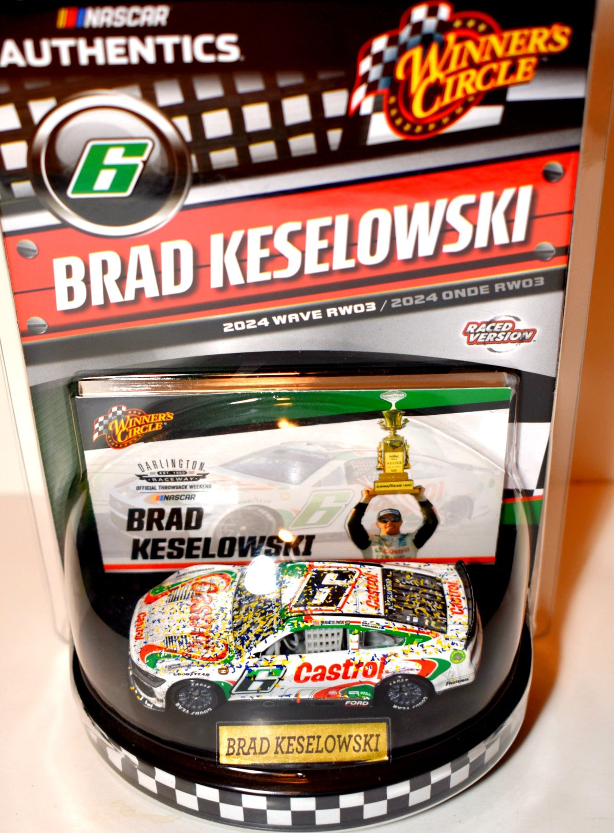 Winners Circle -  Brad Keselowski Darlington Winning Castrol Ford Mustang