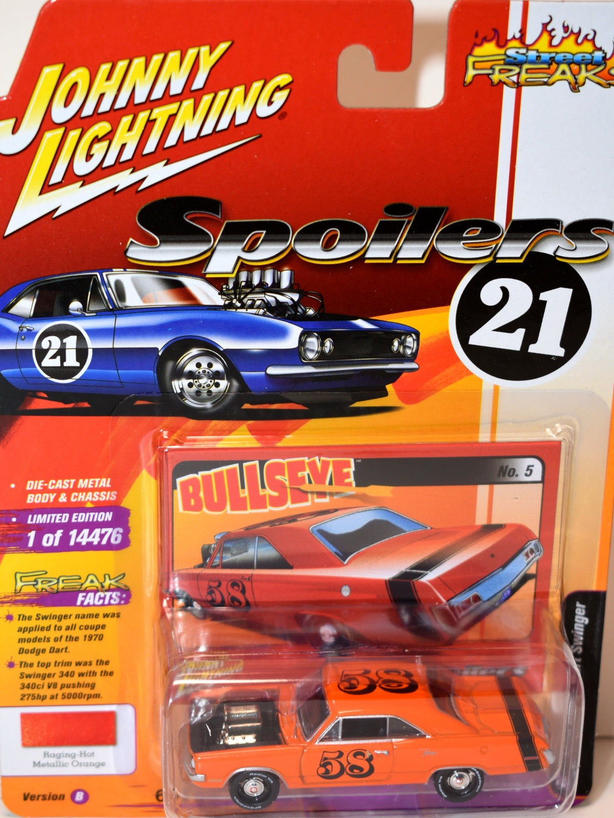 Johnny Lightning Street Freaks Spoilers  1970 Dodge Dart Swinger