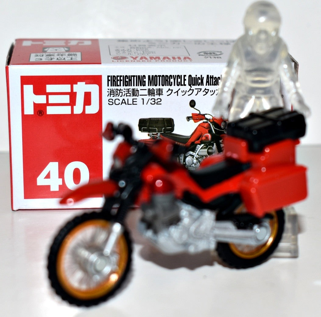 Tomica No 40 - Firefighting Motorcycle Quick Attack with Rider