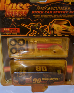 Race Image  Mike Wallace Helig Meyers Ford Thunderbird NASCAR Pit Action Set