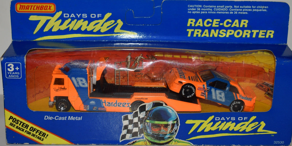 Matchbox - Days of Thunder Russ Wheeler  NASCAR Transporter and Chevy Lumina Stock Car Set