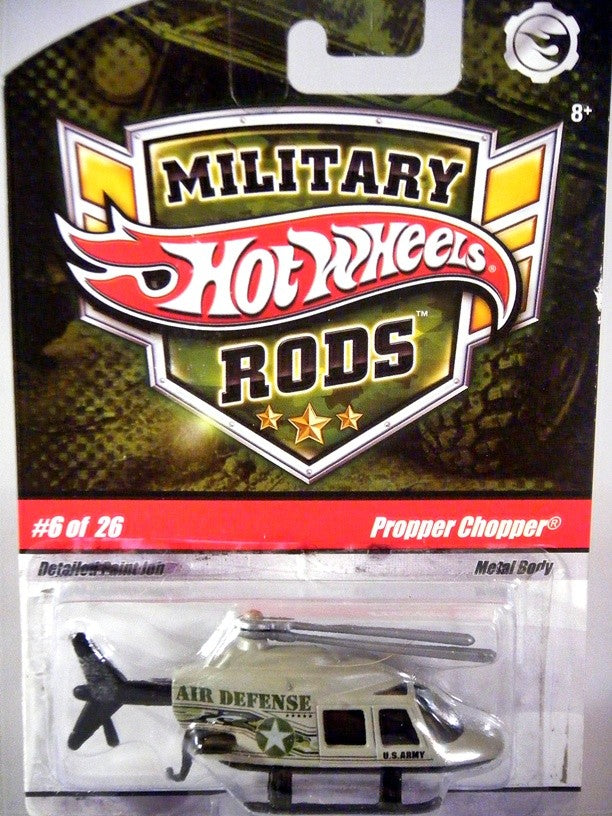 Hot Wheels Military Rods - Propper Chopper - US Army Air Defense Helicopter