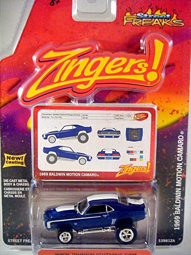 Johnny Lightning Street Freaks - Zingers - 1969 Chevrolet Baldwin Motion Camaro