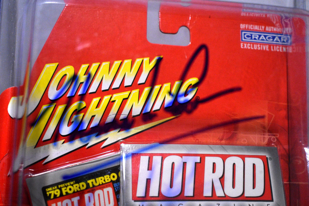 Johnny Lightning -  Tom Lowe Signed White Lightning 32 Ford Deuce Roadster