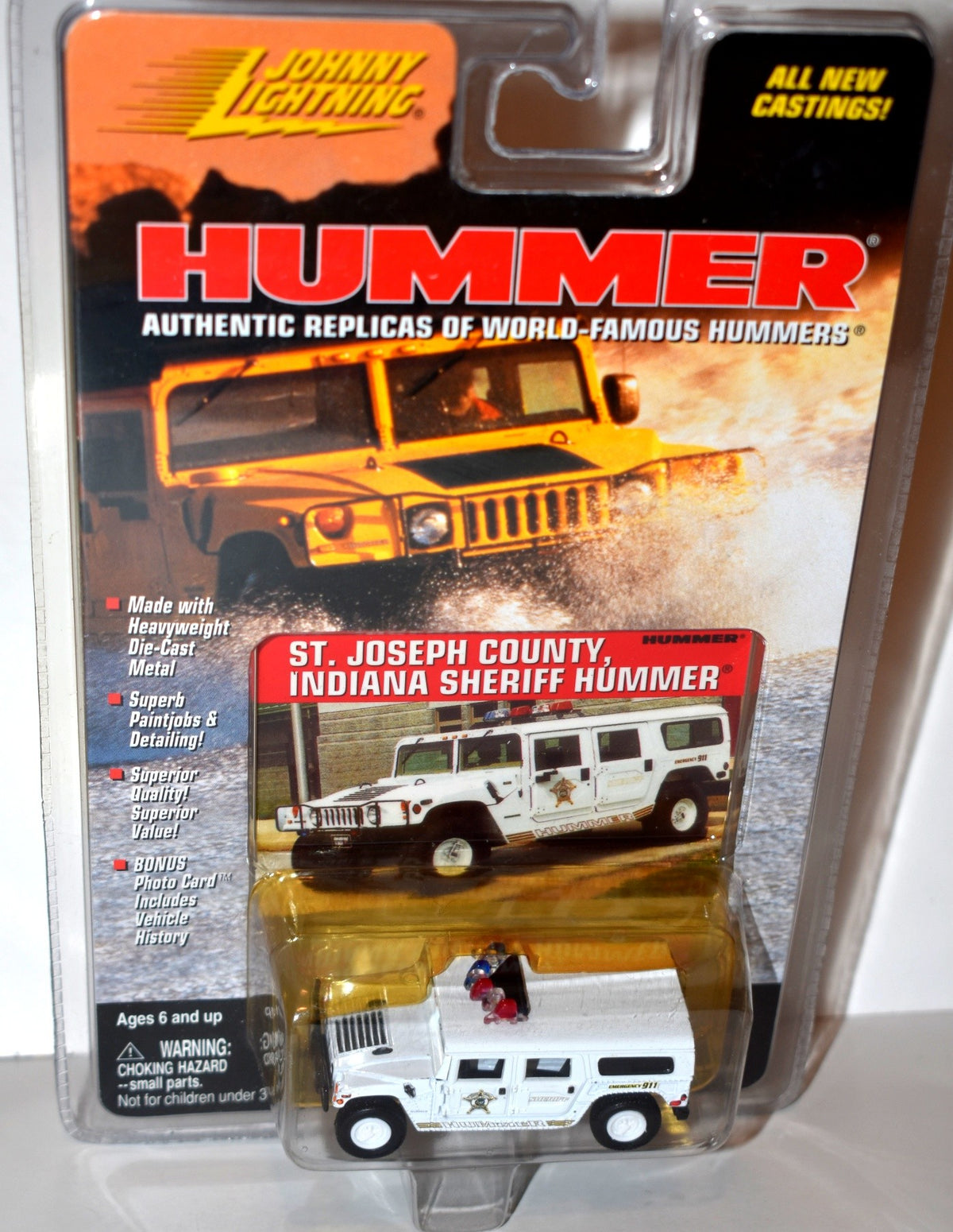 Johnny Lightning - St Joseph County Indiana Sheriff Hummer H1