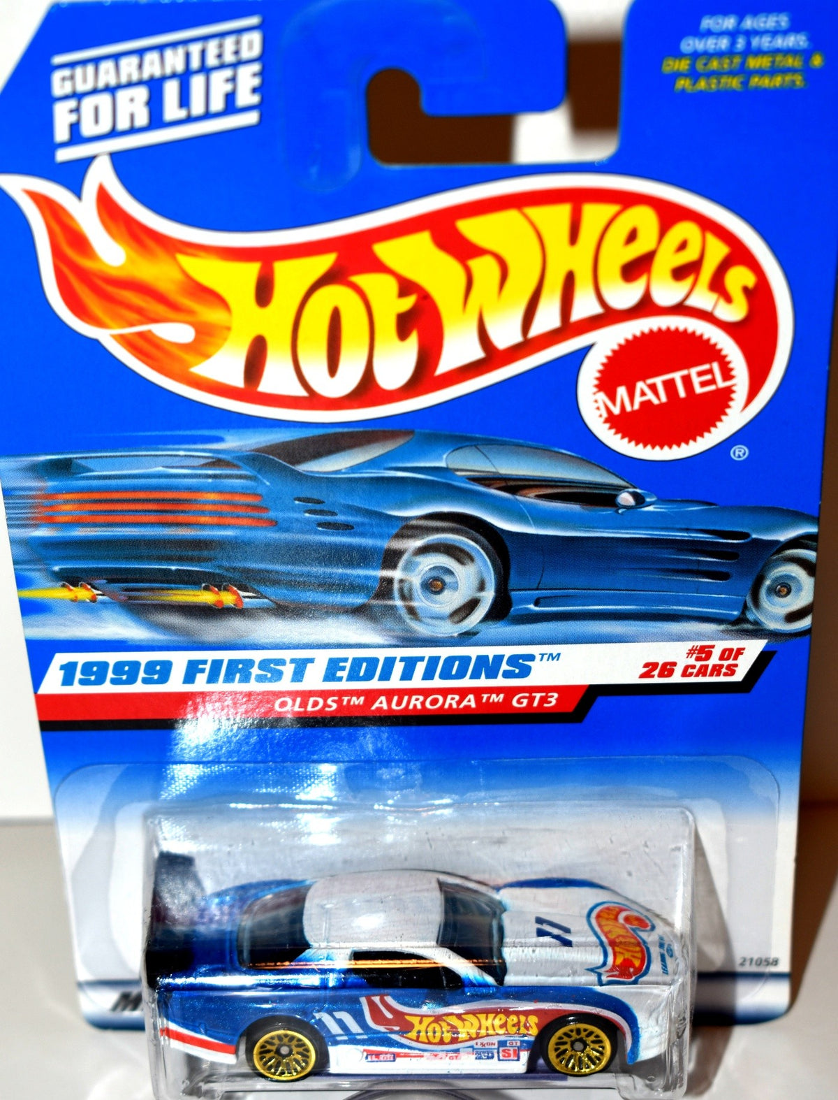 Hot Wheels 1999 First Editions Series - Oldsmobile Aurora GTS-1 Race Car