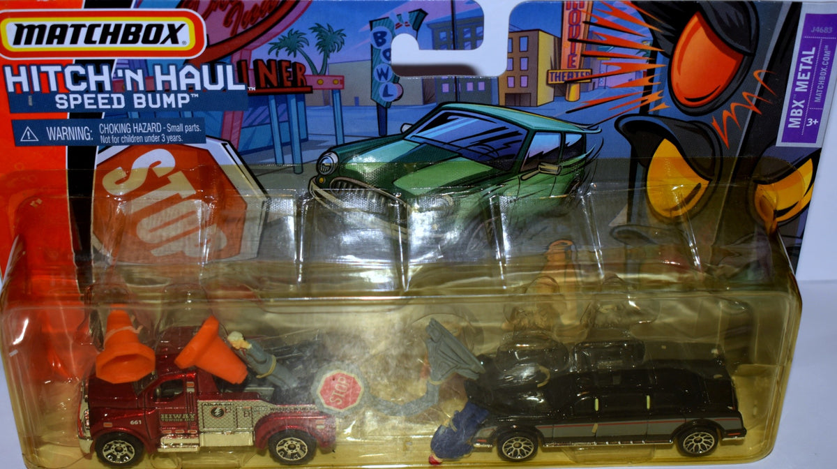Matchbox Hitch & Haul - Speed Bump - Tow Truck and Limousine