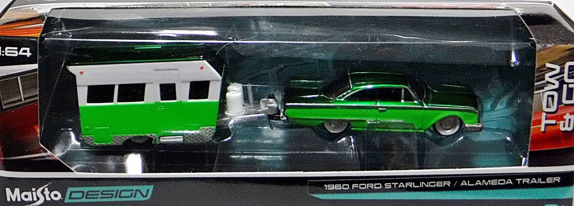 Maisto - Tow & Go - 1960 Ford Starliner and Alameda Trailer Set