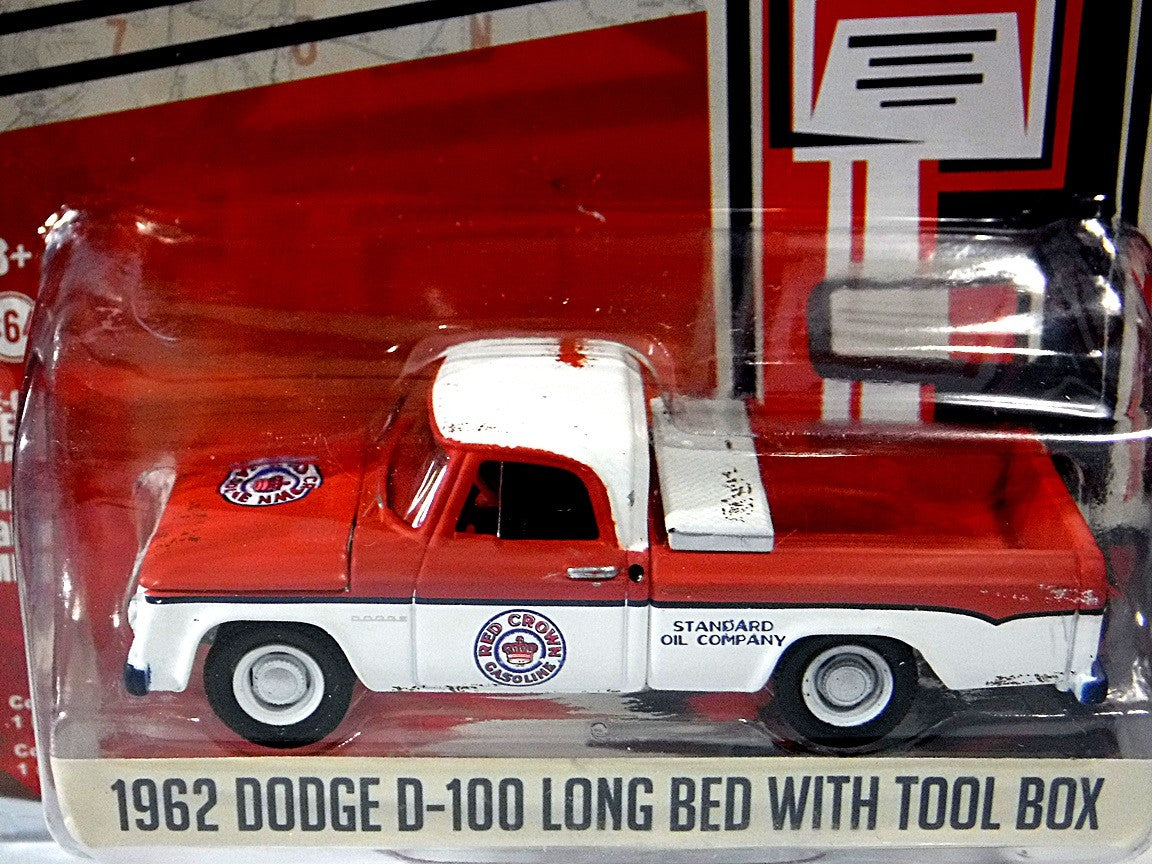 Greenlight - Running on Empty - 1962 Dodge D-100 Long Bed - Red Crown Gas - Standard Oil Co