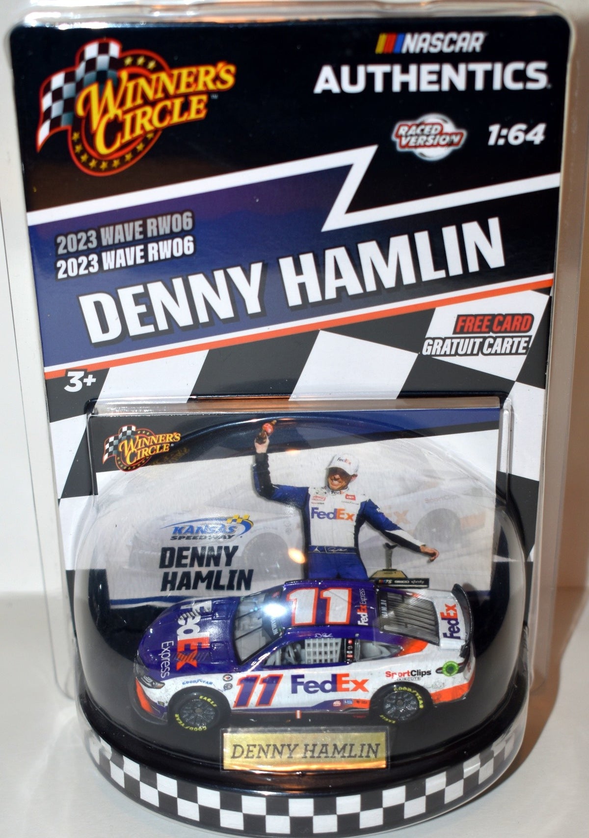 Winners Circle - NASCAR Authentics: Kansas winning Hamlin FedEx Toyota Camry