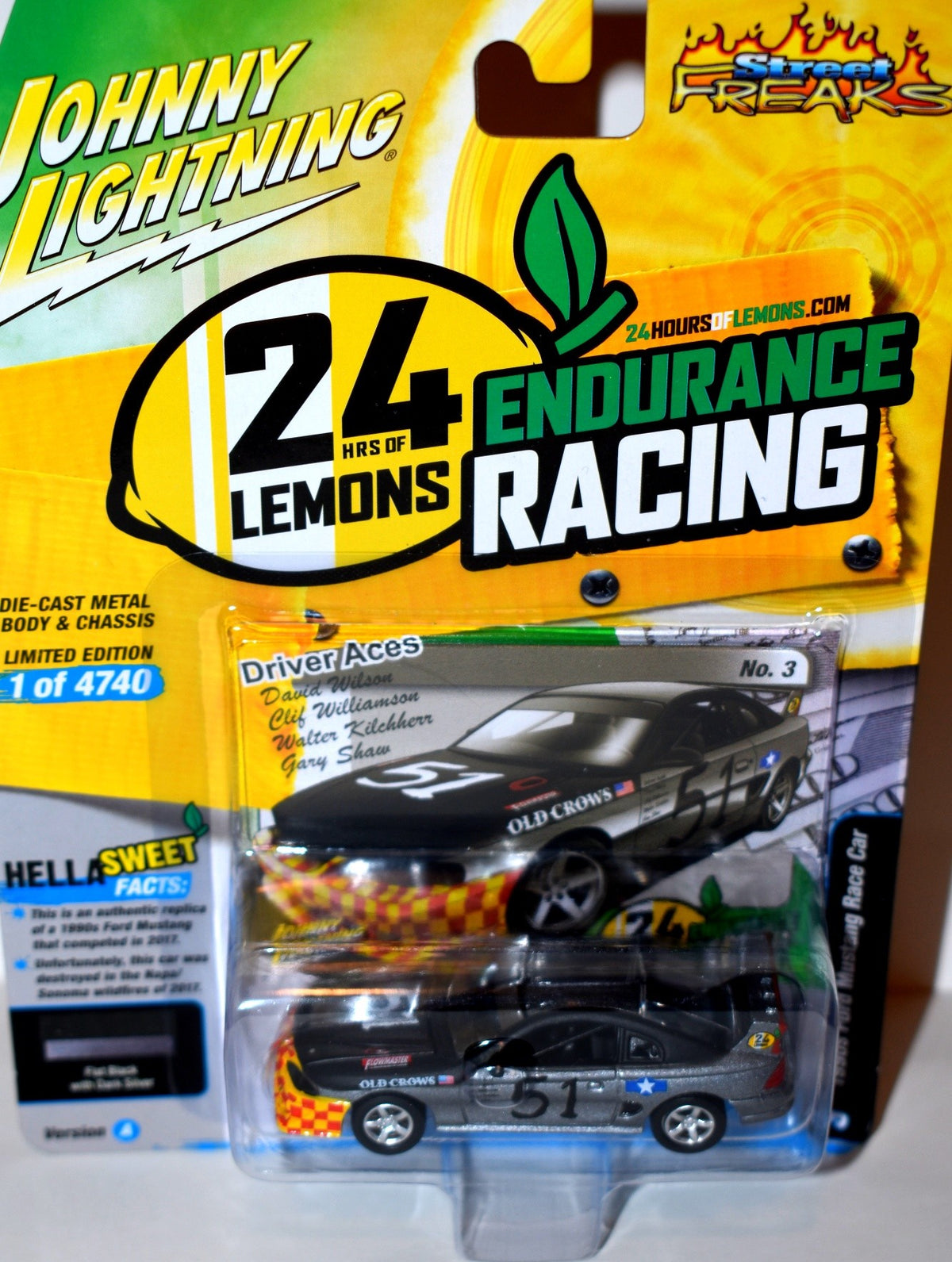 Johnny Lightning - 24 Hrs of LEMONS - 1990's Ford Mustang - Old Crow