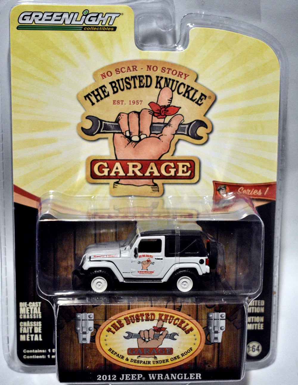 Greenlght - Busted Knuckle Garage - 2012 Jeep Wrangler Shop Truck