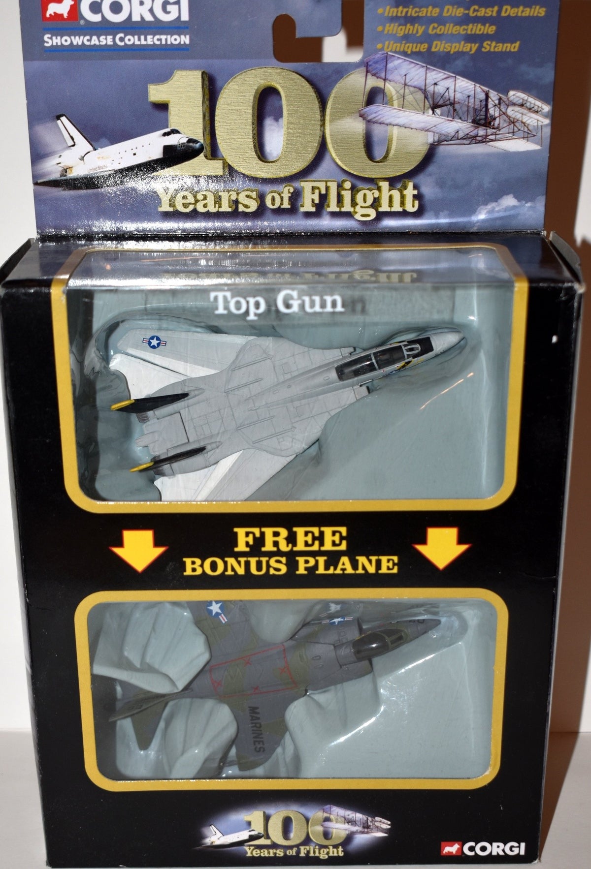 Corgi 100 Years of Flight Set - US F-14 Tomcat Top Gun & US Marines Harrier