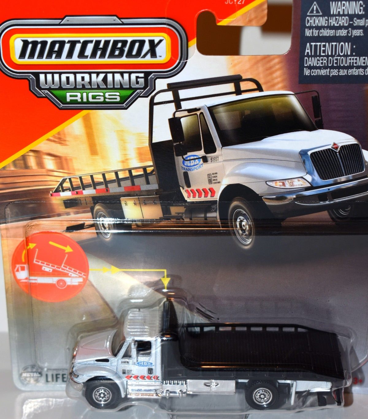 Matchbox Working Rigs - International Durastar 4400 Flatbed Auto Transporter