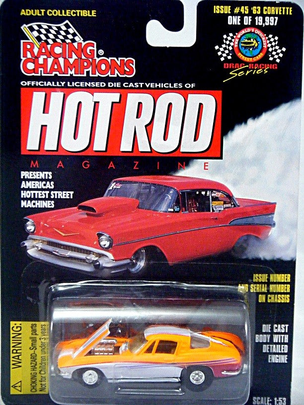 Racing Champions Hot Rod Magazine - 1963 Chevrolet Corvette Split Window Coupe