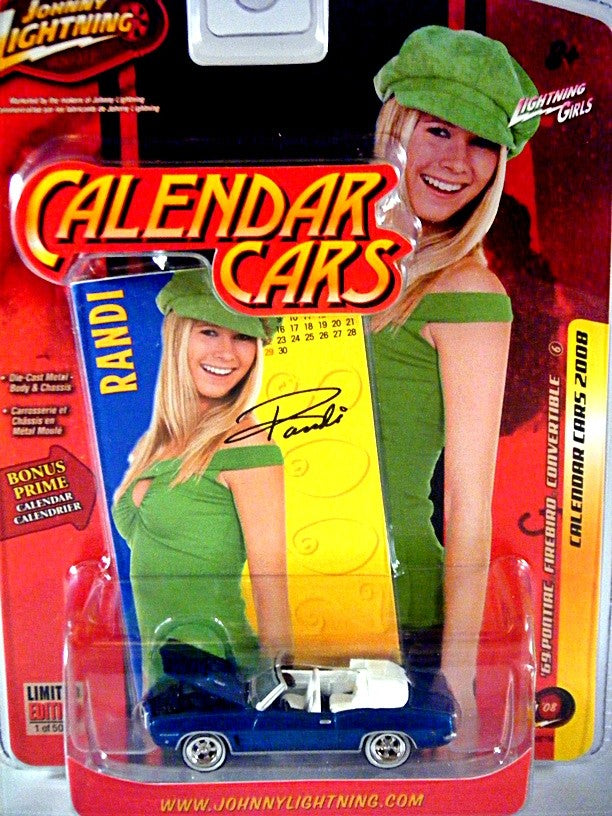 Johnny Lightning Calendar Girls Series - 1969 Pontiac Firebird Convertible