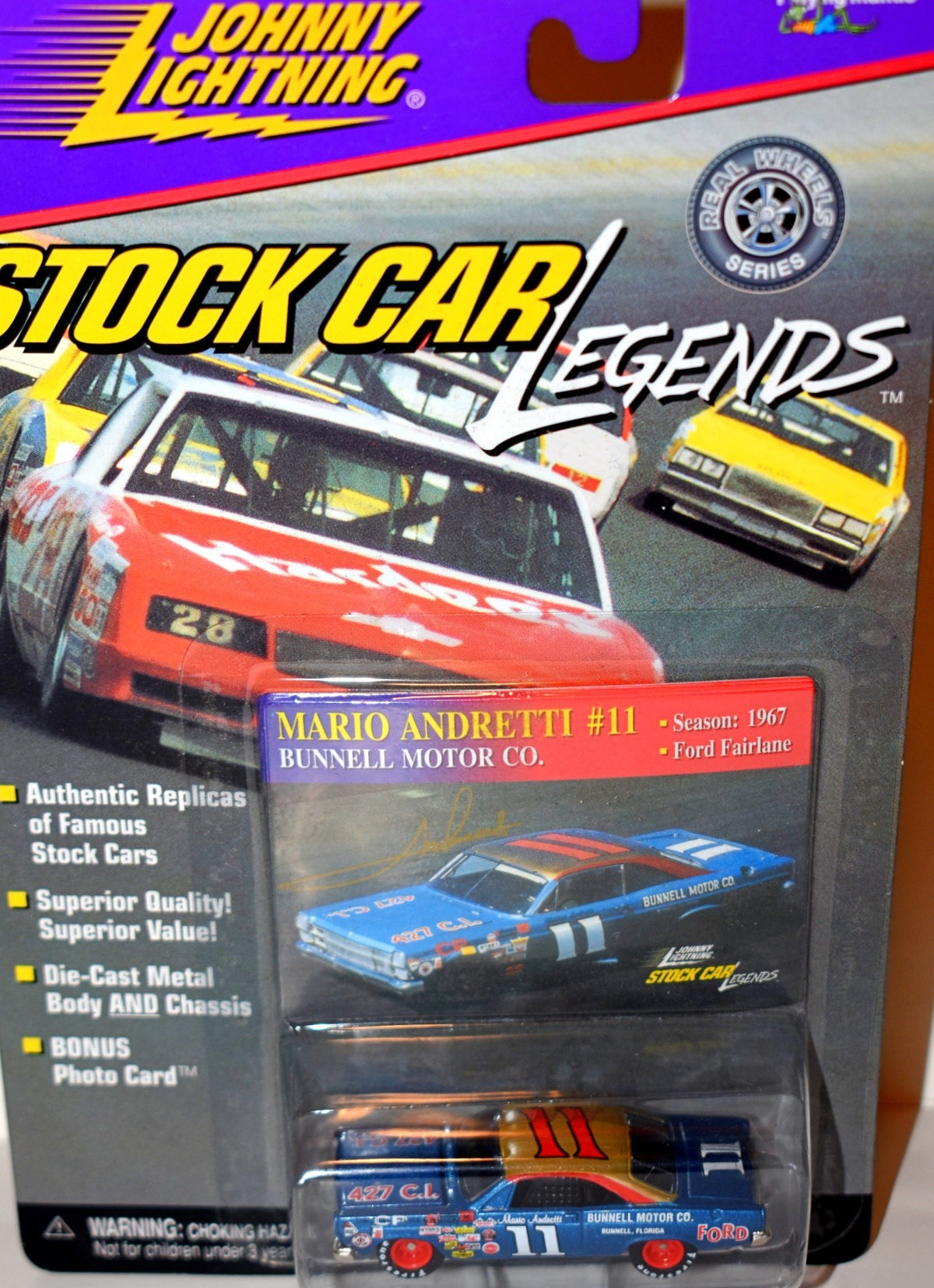 Johnny Lightning NASCAR Stock Car Legends - Mario Andretti 1967 Ford Fairlane