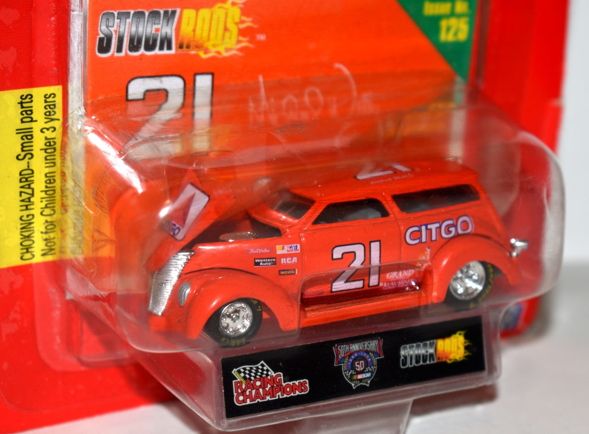 Racing Champions NASCAR Stock Rods - Michael Waltrip Wood Brothers 1937 Ford Boxotica Station Wagon