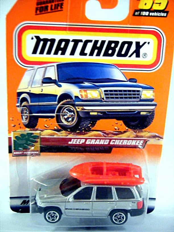 Matchbox 2000 Millennium Logo Chase Series - Jeep Grand Cherokee with Raft