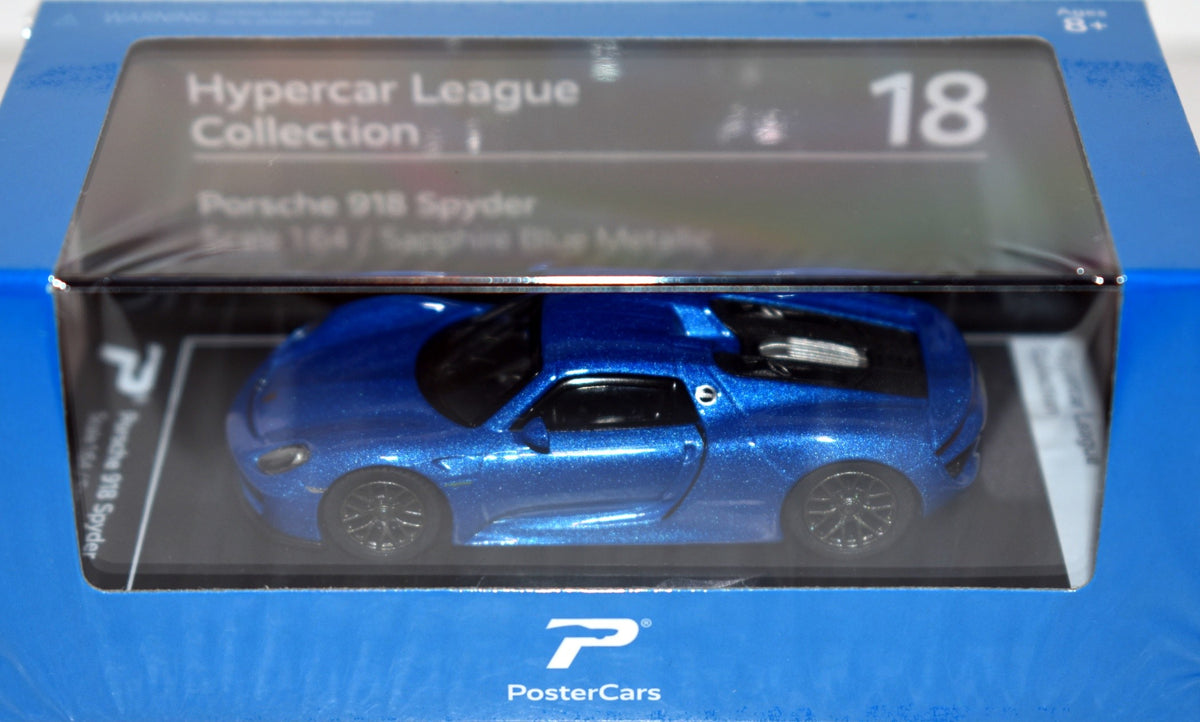 KiNSMART PosterCars - Hypercar League Collection - Porsche 918 Spyder