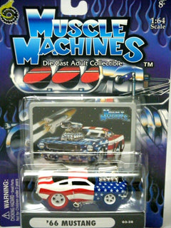 Muscle Machines Stars and Stripes Chase Car - 1966 Ford Mustang Fastback