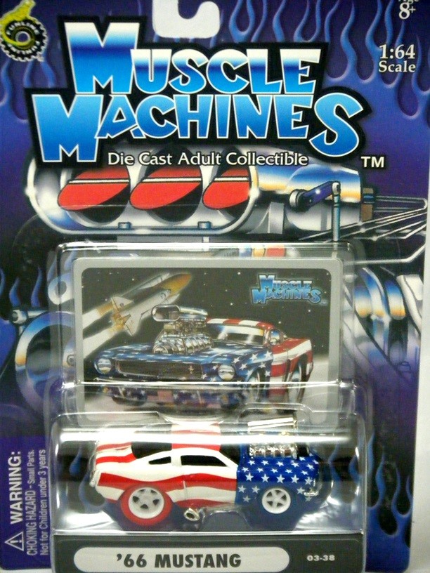 Muscle Machines Stars and Stripes Chase Car - 1966 Ford Mustang Fastback