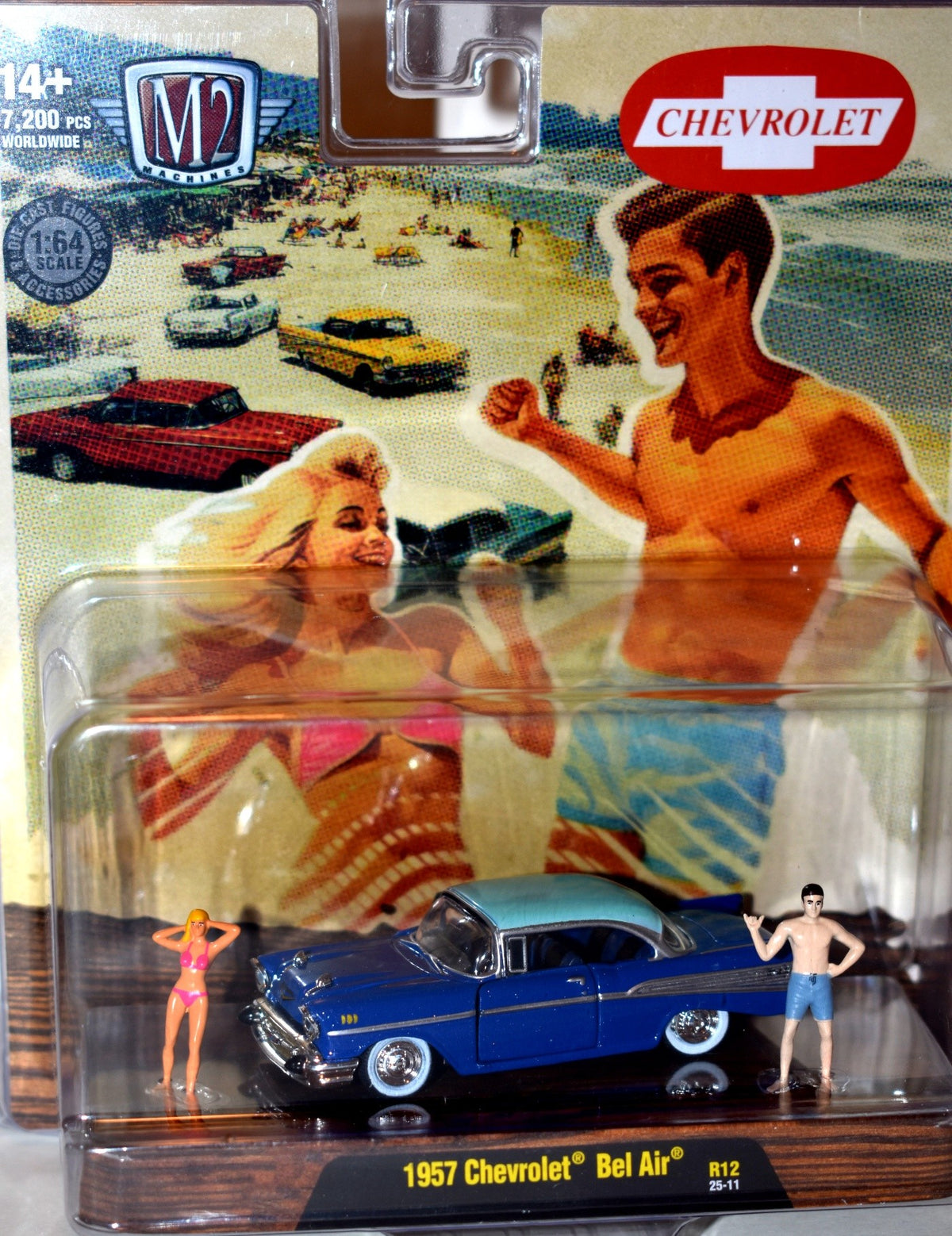 M2 Diorama Sets -  1957 Chevrolet Bel Air Beach Diorama Set
