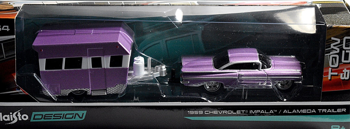 Maisto - Transport - 1959 Chevy Impala and Alameda Trailer