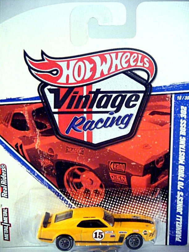 Hot Wheels Vintage Racing Series - Parnelli Jones 1970 Boss 302 Ford Mustang Race Car