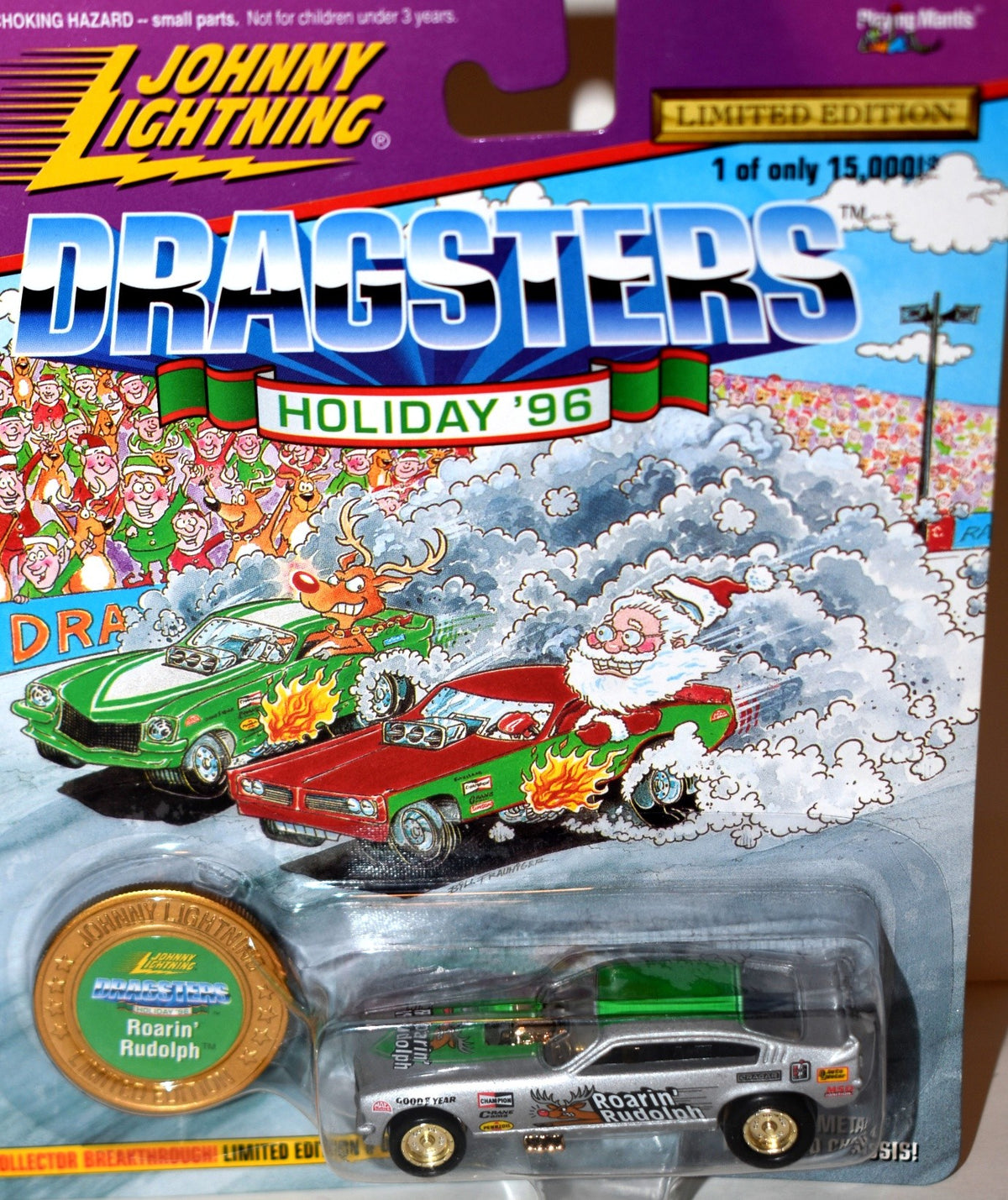 Johnny Lightning Dragsters USA Holiday Set - Roaring' Rudolpf 1971 Chevrolet Vega NHRA Funny Car