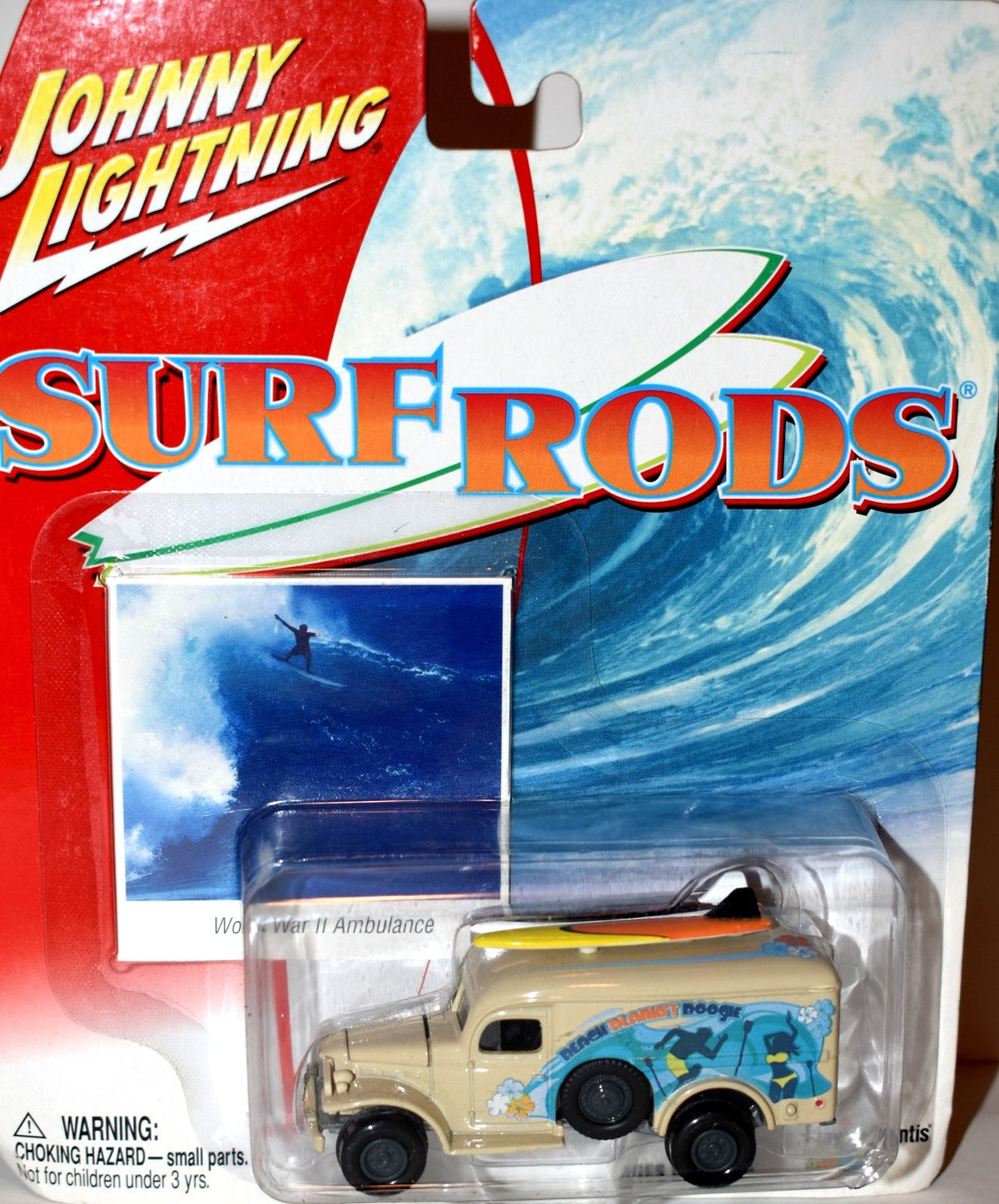 Johnny Lightning Surf Rods - Beach Blanket Boogie - Dodge WC54 Ambulance Surf Truck