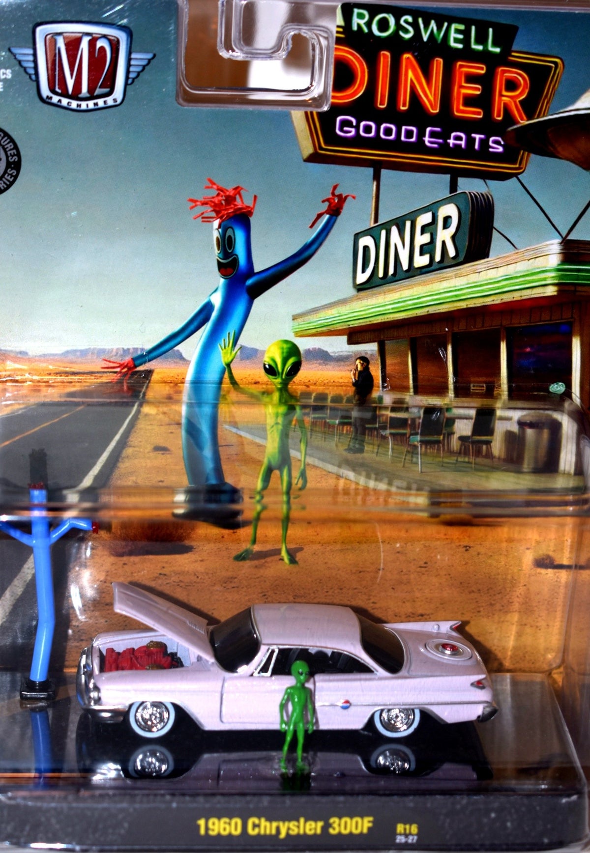 M2 Diorama Sets -  Roswell Diner - 1957 Chrysler 300F Diorama Set
