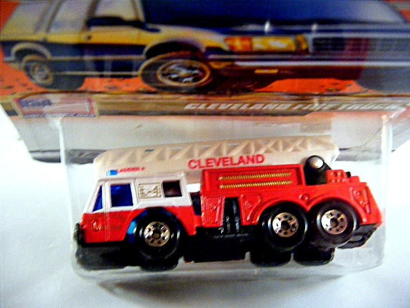 Matchbox 2000 Millennium Logo Chase Series - Cleveland Fire Department Ladder Truck