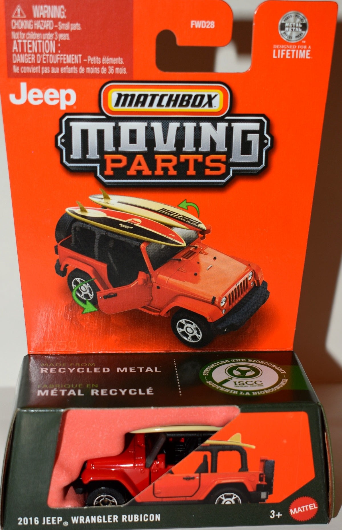 Matchbox Moving Parts -  - 2016 Jeep Wrangle Rubicon with Surfboards
