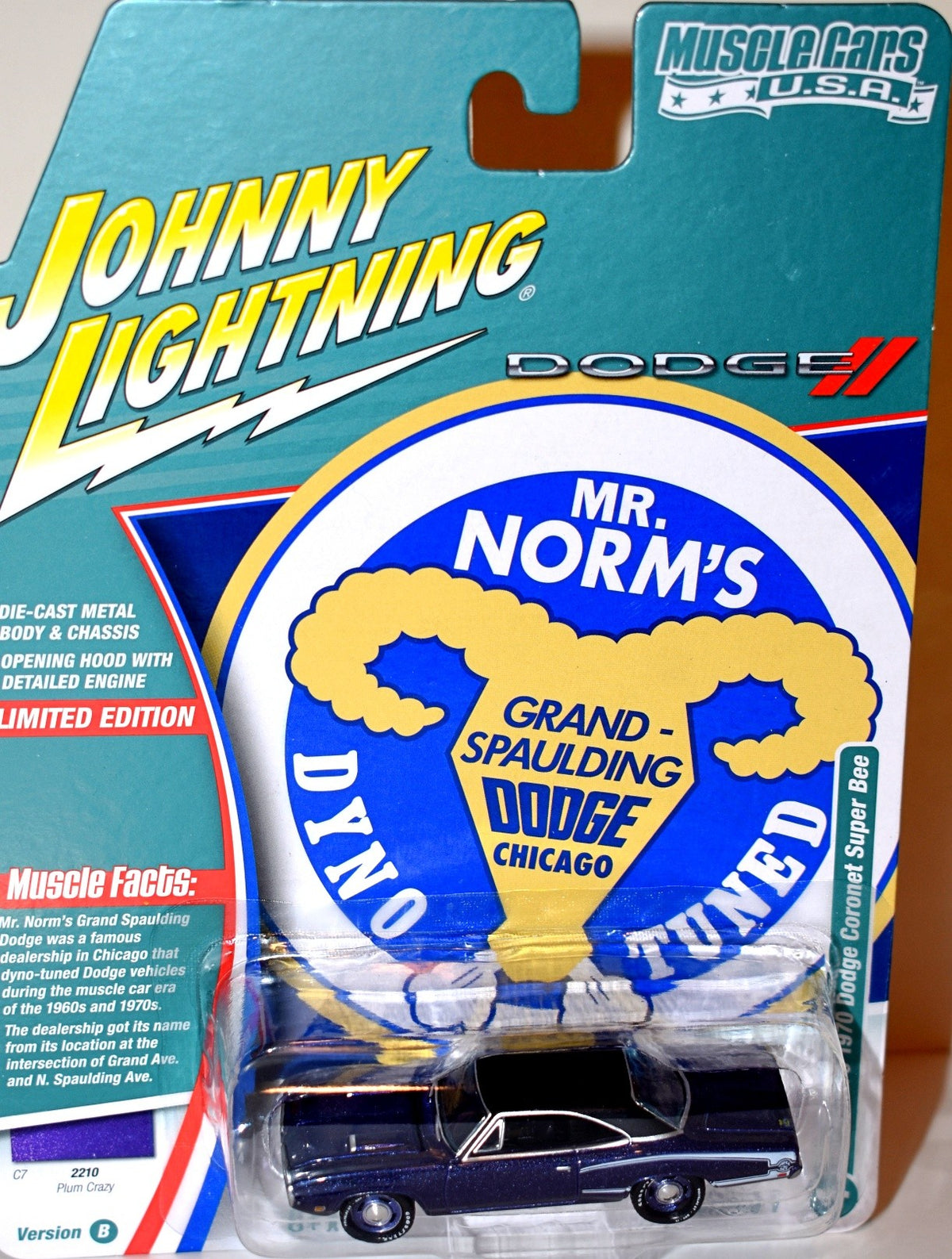 Johnny Lightning Muscle Cars USA - Iconic Mr Norm's 1970 Plymouth Super Bee