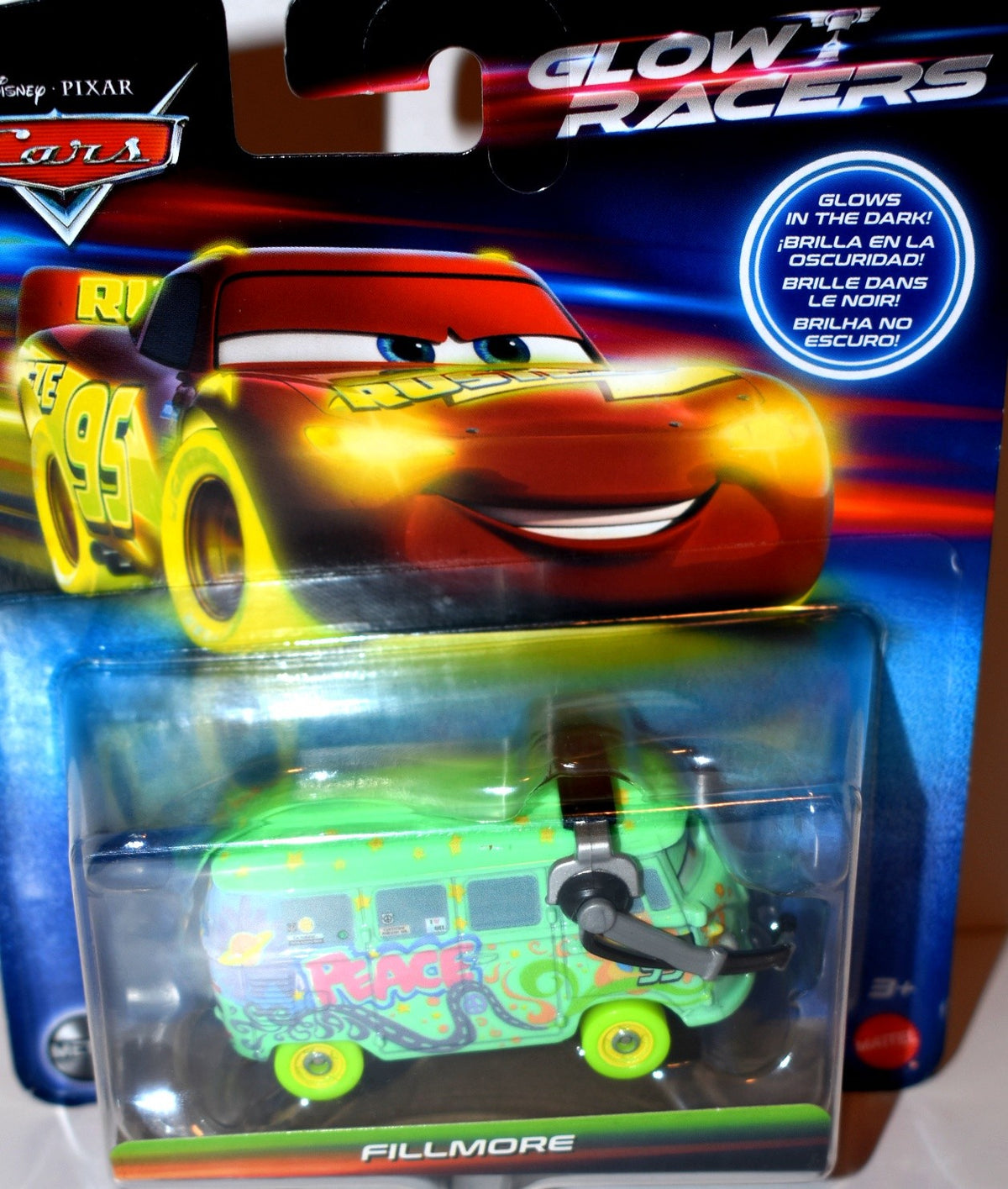 Disney Cars - Glow Racers -  Fillmore - VW Hippy Van
