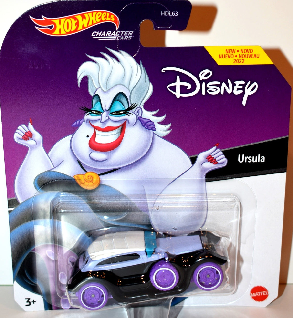 Hot Wheels Character Cars - Disney - Ursla Sea Witch Car from Little Mermaid