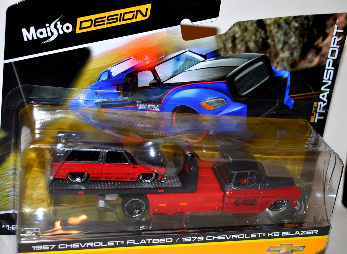 Maisto - Tow & Go - 1979 Chevrolet K5 Blazer and 57 Chevy Flatbed