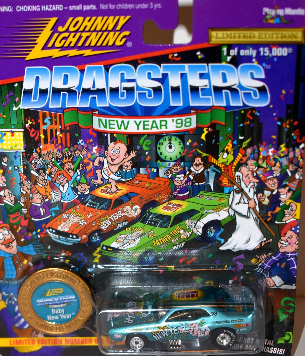 Johnny Lightning Dragsters USA 1998 Baby New Year Dodge Challenger Promo