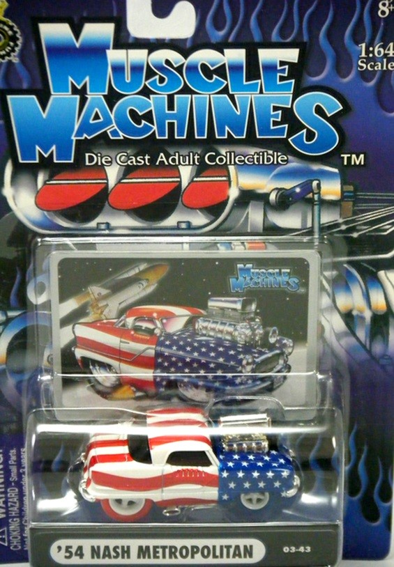 Muscle Machines Stars and Stripes Chase Car - 1954 Nash Metropolitan