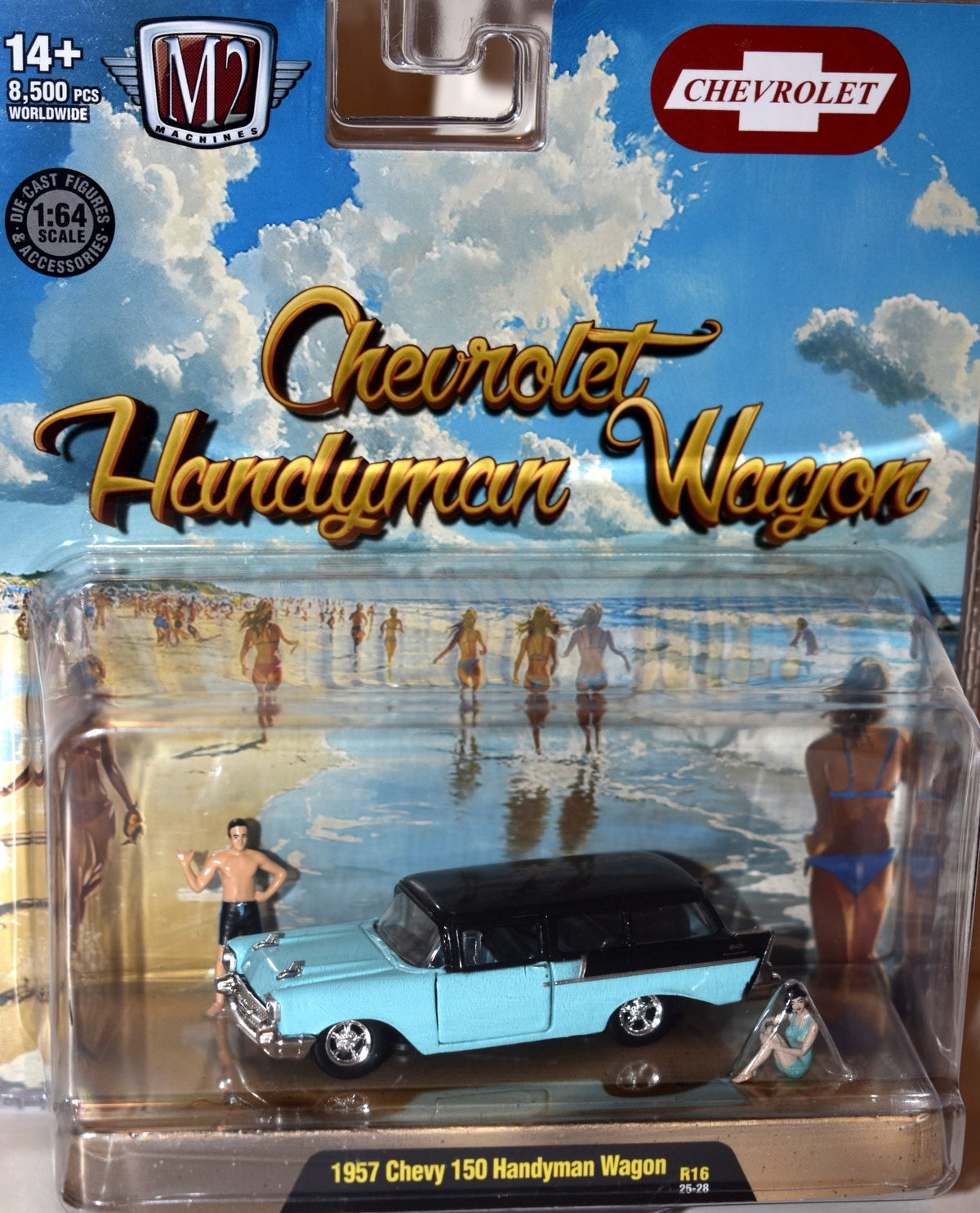 M2 Diorama Sets -  1957 Chevrolet 150 Handyman Wagon Beach Diorama Set