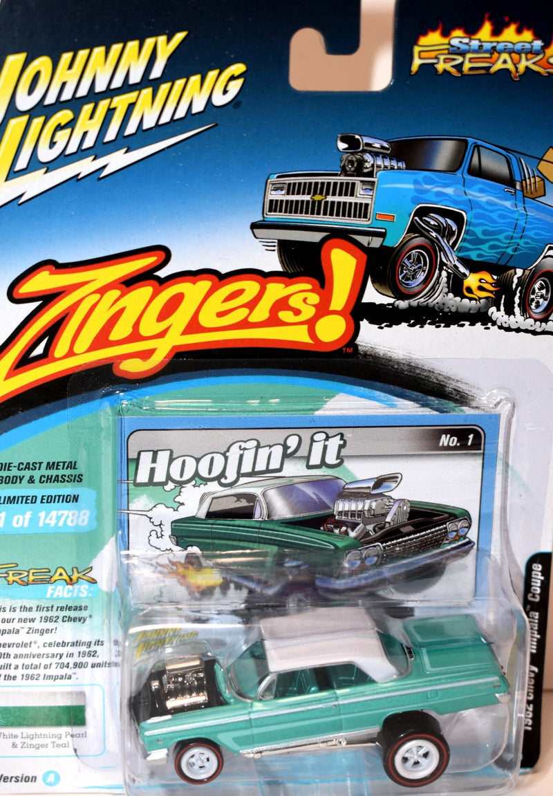 Johnny Lightning - Rare White Lightning! Street Freaks  Zingers 1962 Chevrolet Impala