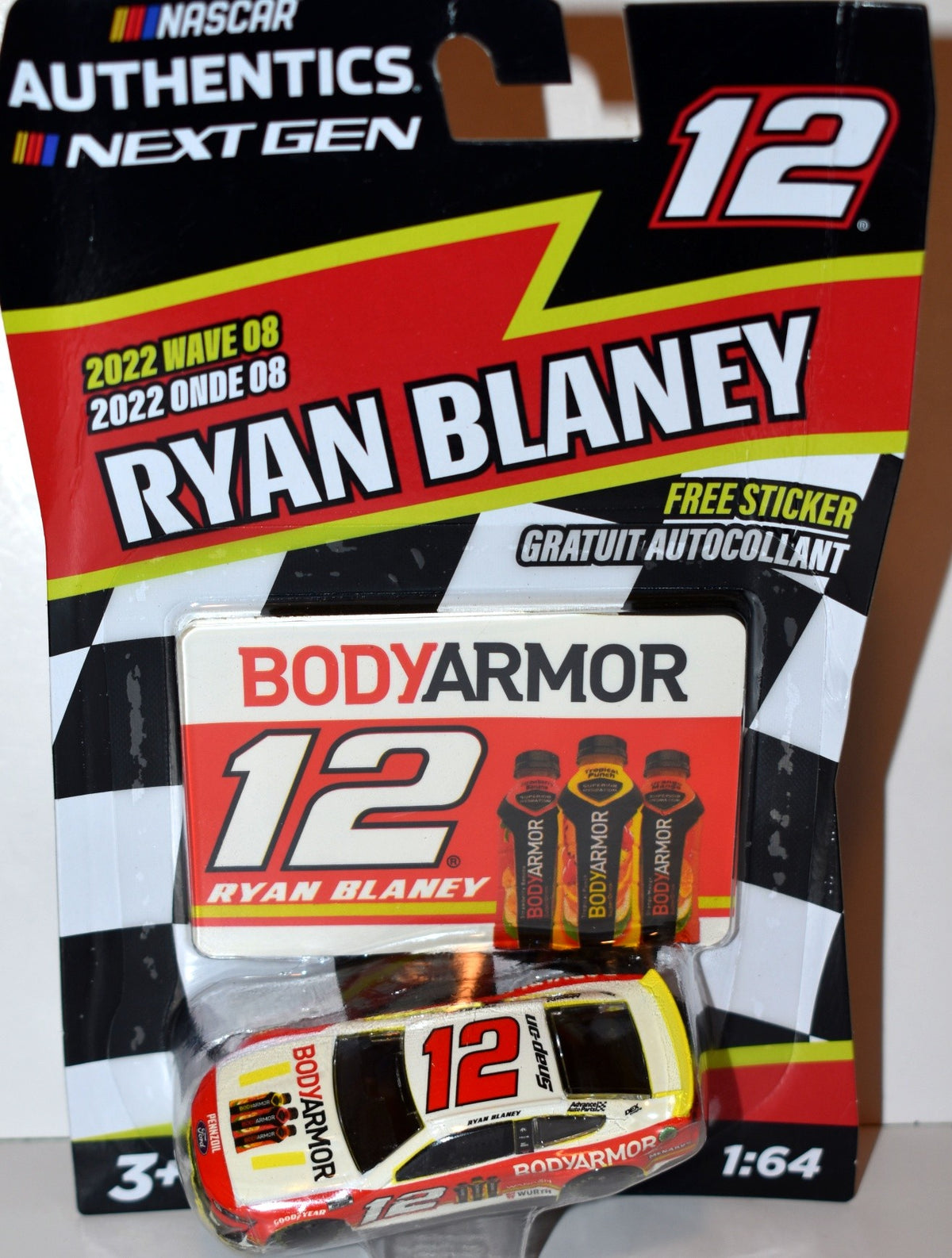 NASCAR Authentics - Ryan Blaney BodyArmor  Ford Mustang